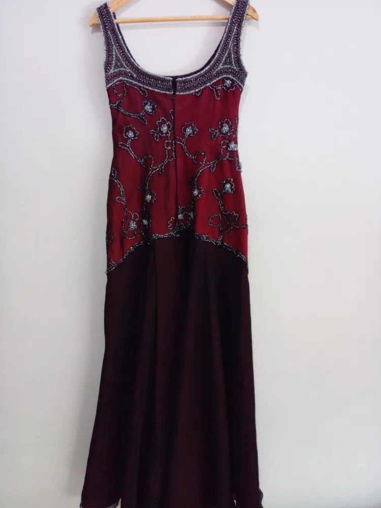 Vestido Festa bordô P