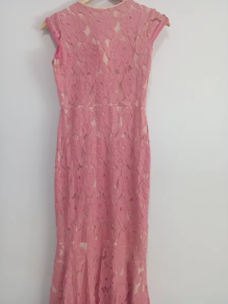 Vestido festa rosa salmão PP