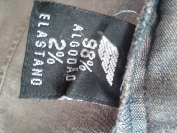 Camisa jeans ellus estonada manga 3/4