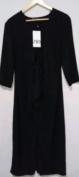 Vestido midi preto Zara novo m