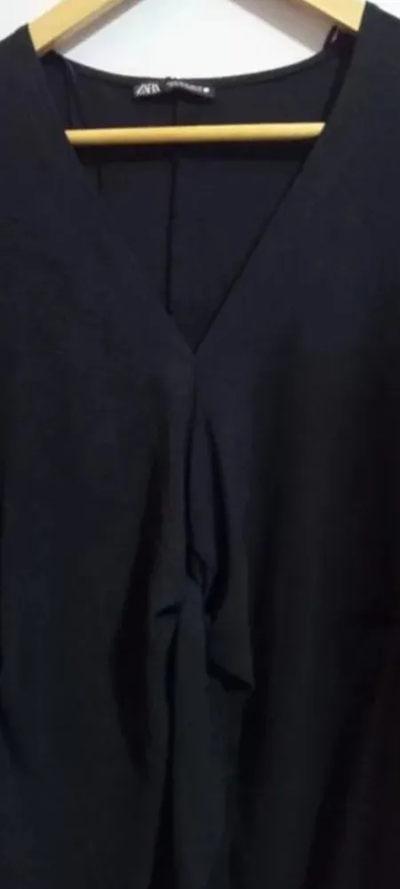 Vestido midi preto Zara novo m
