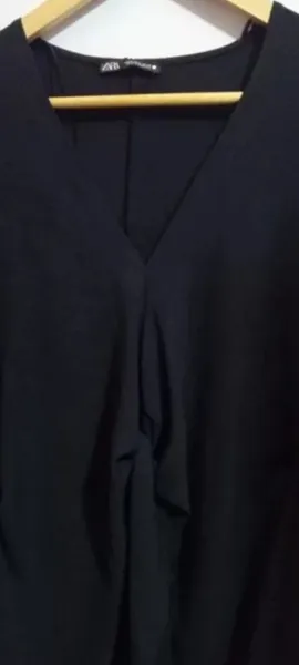Vestido midi preto Zara novo m
