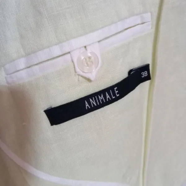 Blazer linho animale verde claro 38
