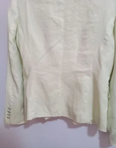Blazer linho animale verde claro 38