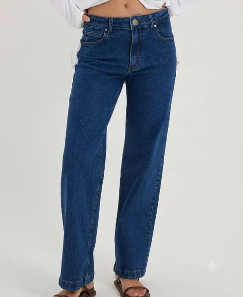 Calça jeans reta Cantão