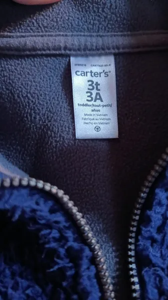 JAQUETA CARTERS FLEECE INFANTIL AZUL 3A
