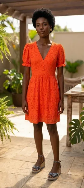 Vestido romântico em Laise