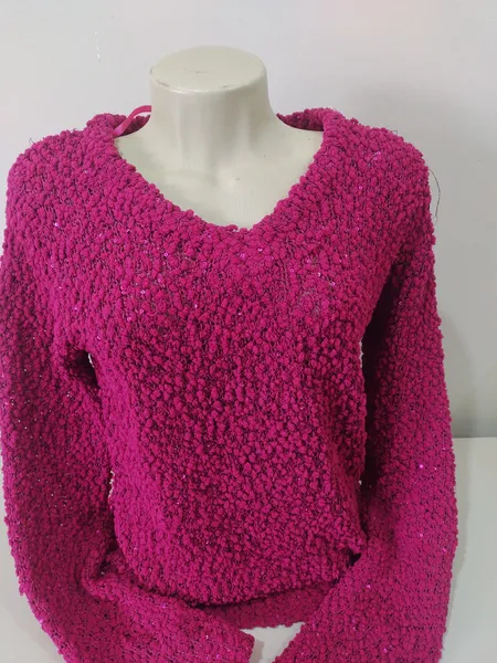tricot marfinno fucsia com brilho