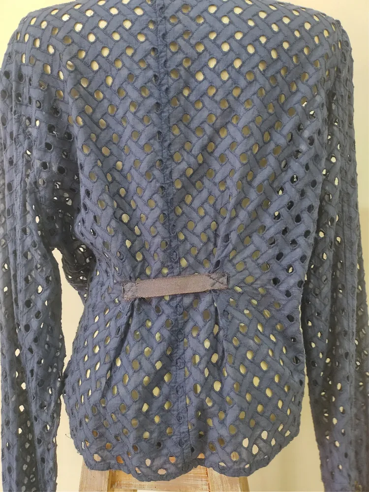 jaquetinha de lese azul