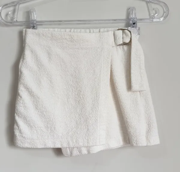 shorts saia zara infantil branco