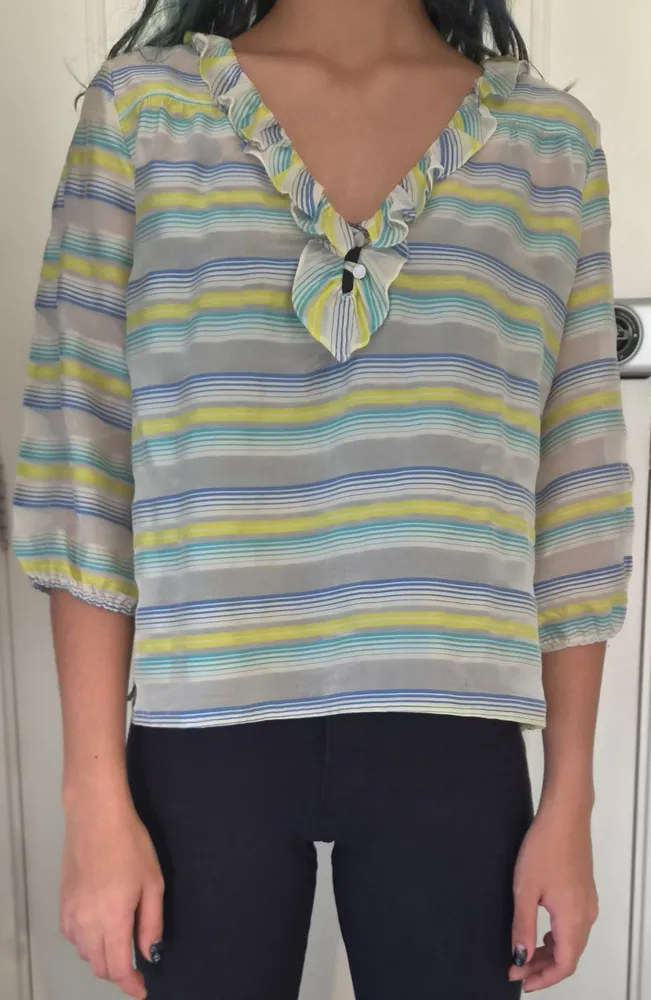 Blusa seda listrada Angela Vannini P