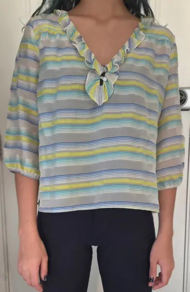 Blusa seda listrada Angela Vannini P