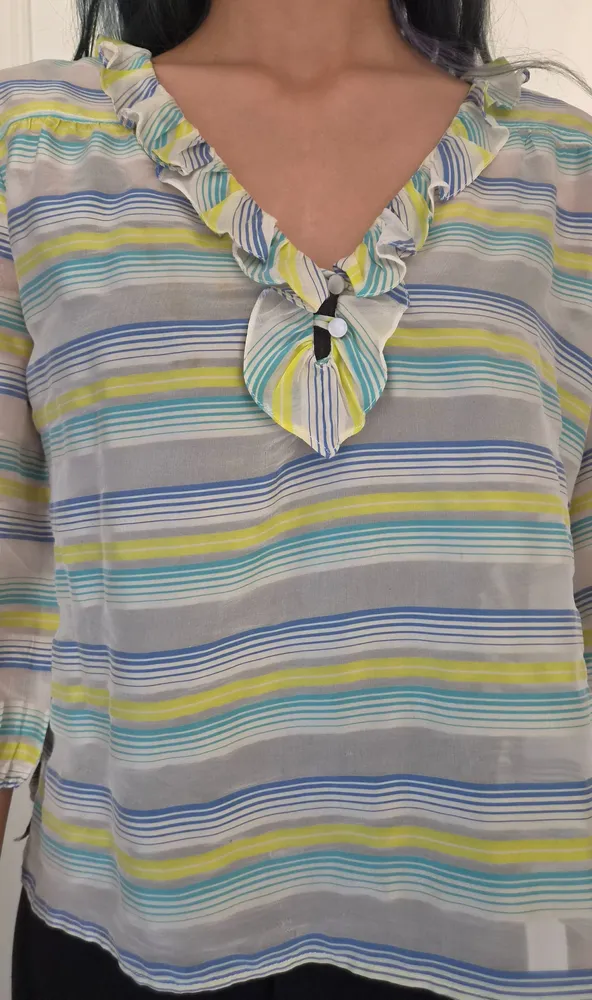 Blusa seda listrada Angela Vannini P