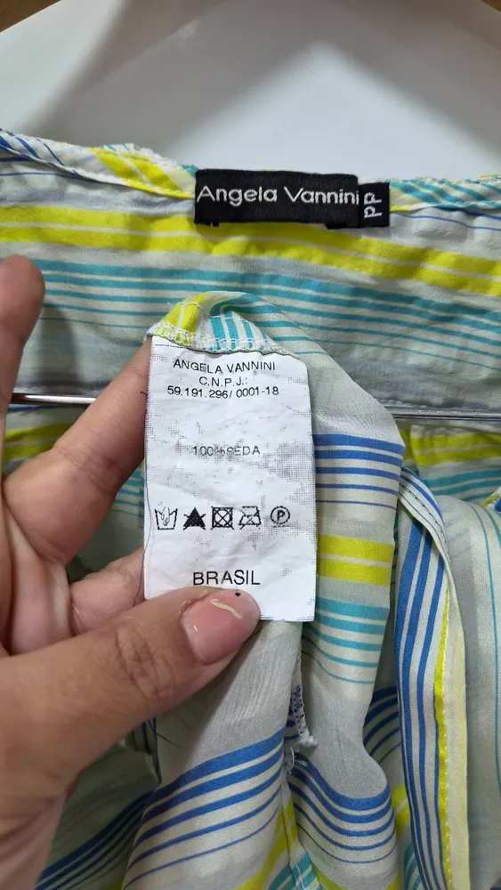 Blusa seda listrada Angela Vannini P