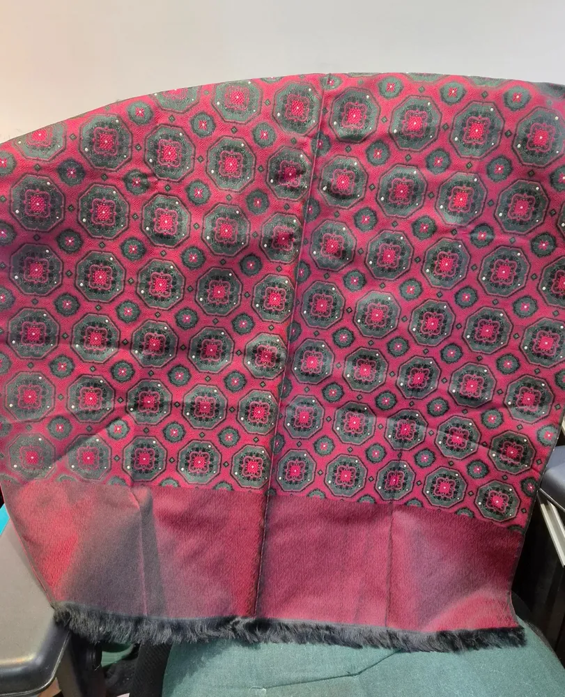 Écharpe vintage em seda pura