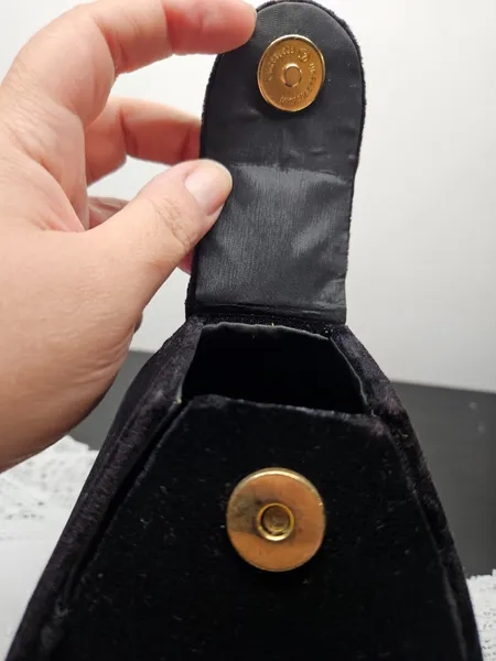 bolsa de mão dryzun veludo preto vintage
