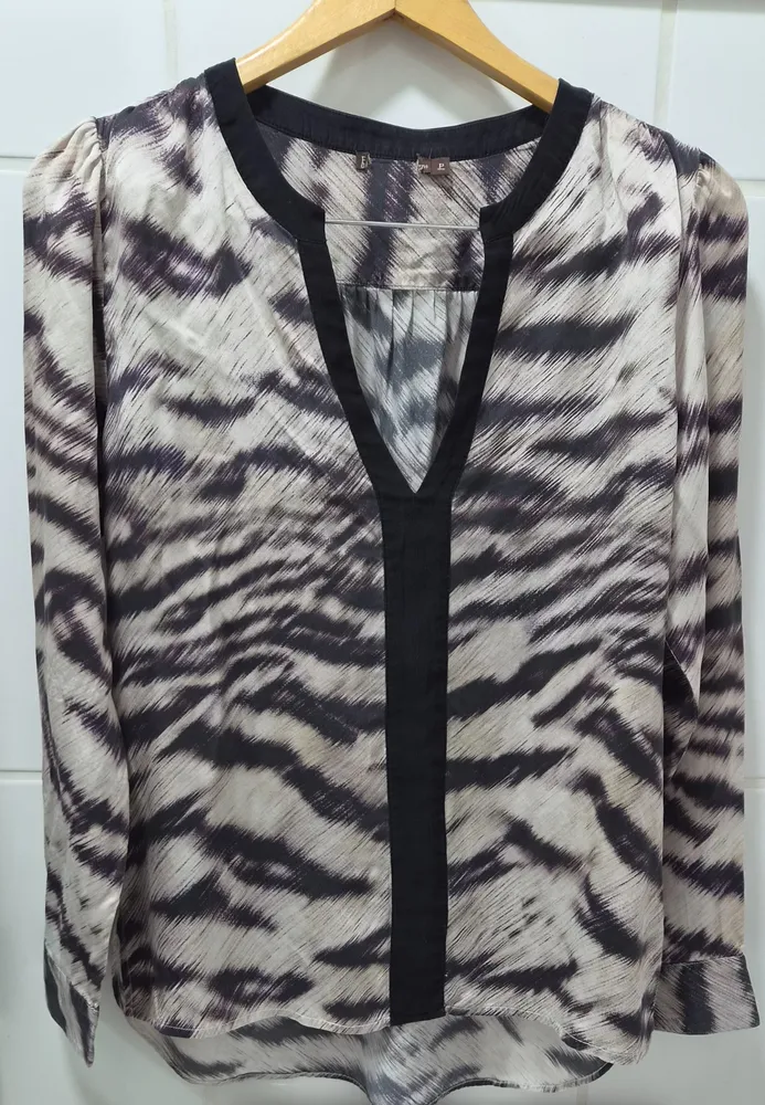 blusa bobo seda animal print p