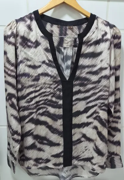blusa bobo seda animal print p