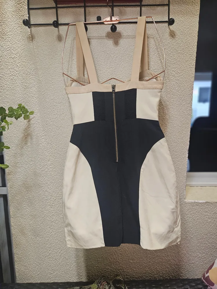 vestido corset em seda rebecca minkoff tam. 38