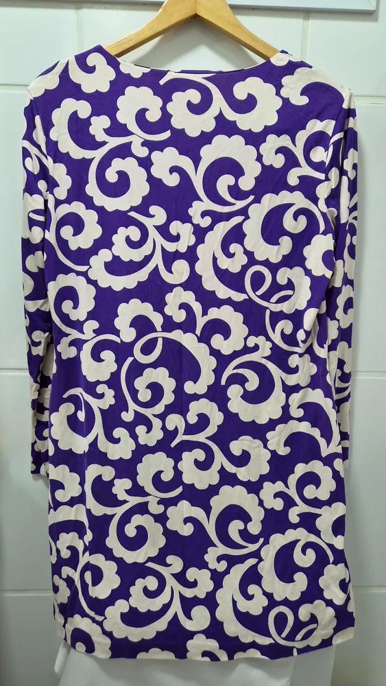 vestido dvf seda tamanho 48