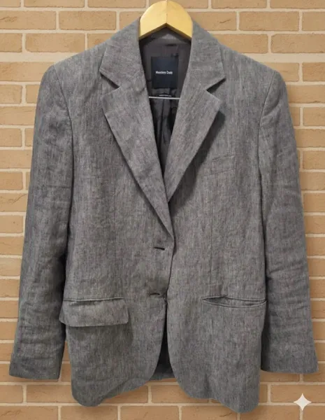 blazer massimo dutti linho marrom