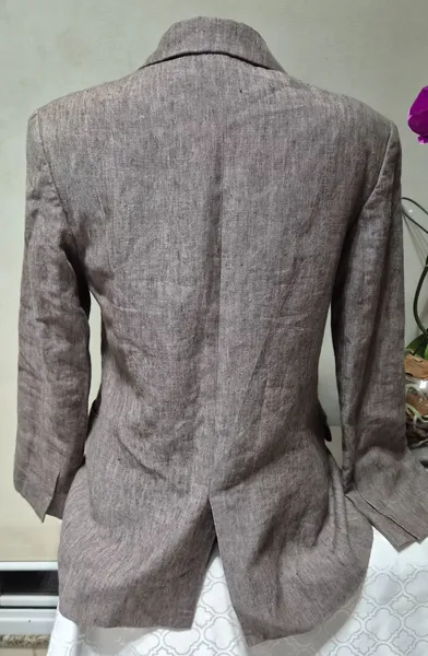 blazer massimo dutti linho marrom