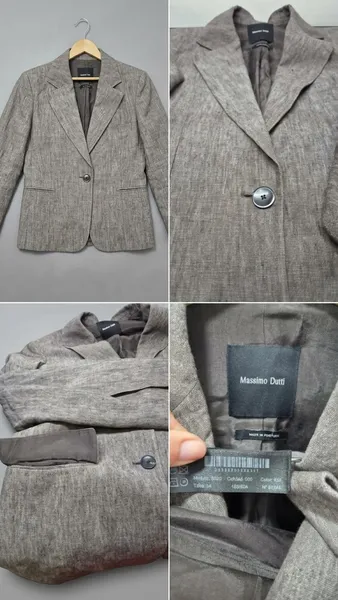 blazer massimo dutti linho marrom