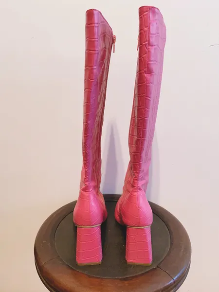 Bota croco pink