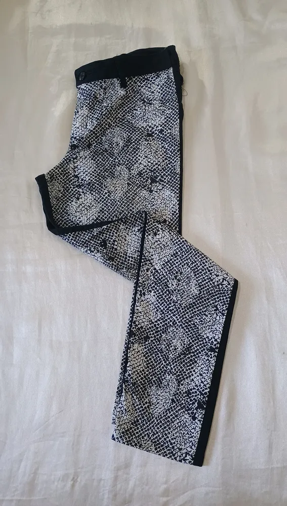 Calça cós alto Sarja