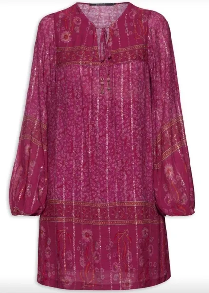 vestido/bata estampada maria filó