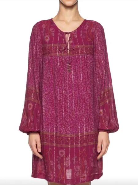 vestido/bata estampada maria filó