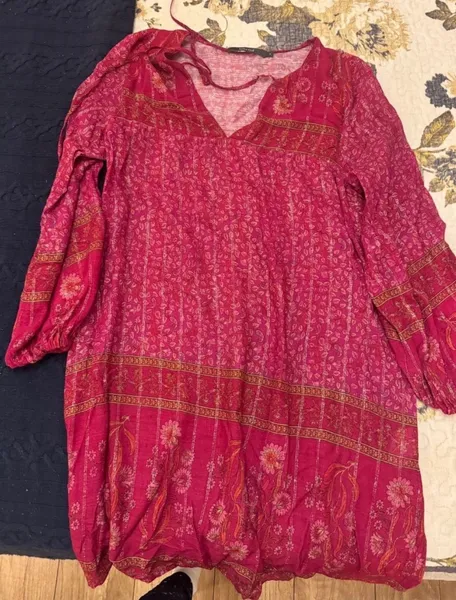vestido/bata estampada maria filó