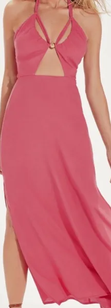 vestido rosa vix