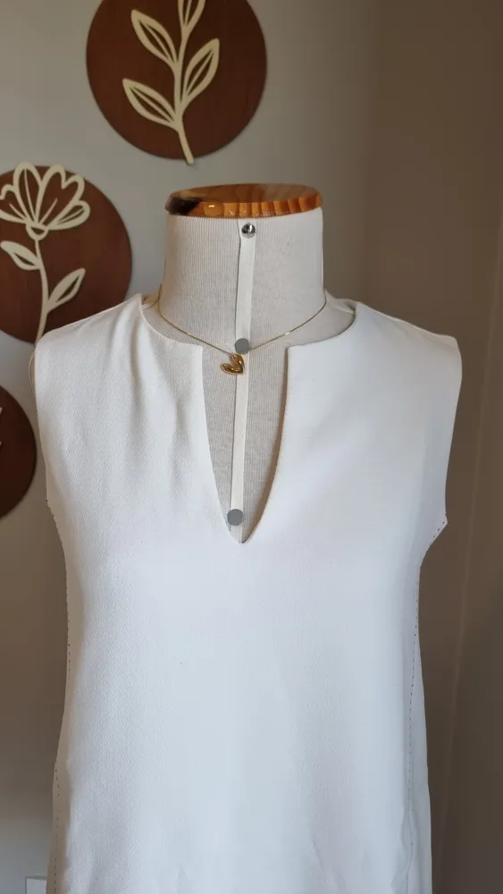 Vestido curto branco Zara
