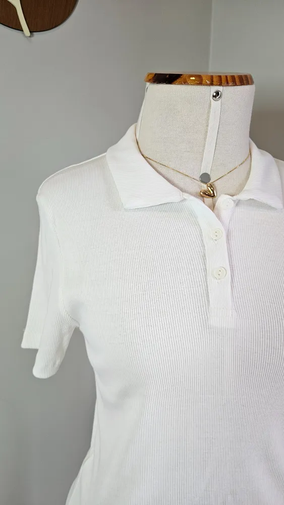 Camiseta Polo Branca / M
