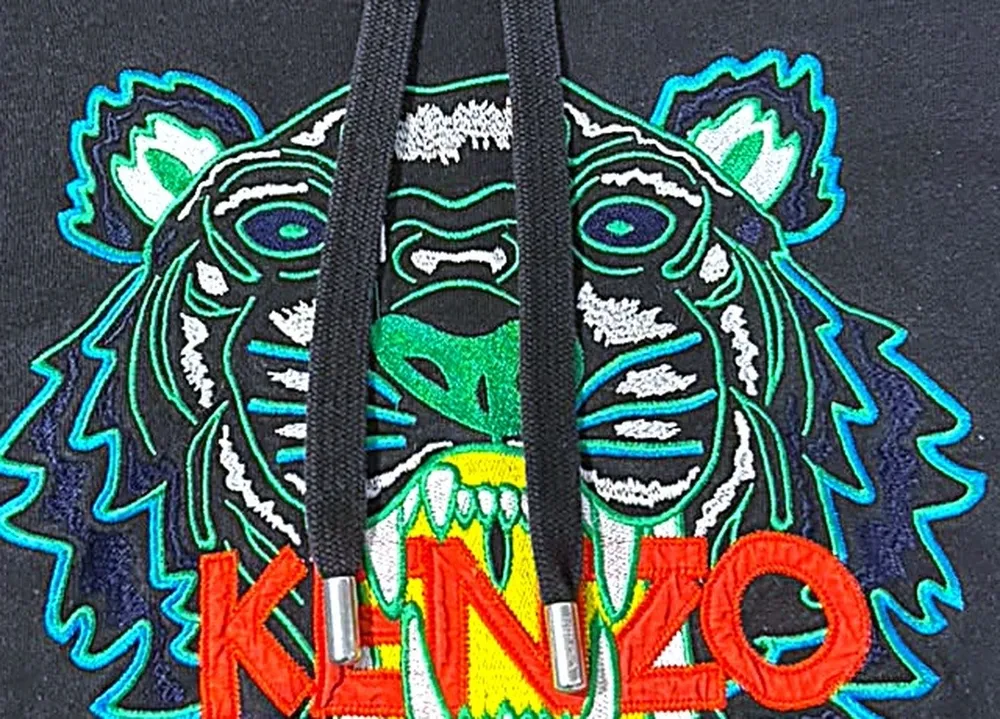 Moletom Kenzo Paris Tiger Capuz Preto Original Tam M
