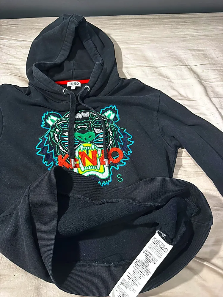 Moletom Kenzo Paris Tiger Capuz Preto Original Tam M