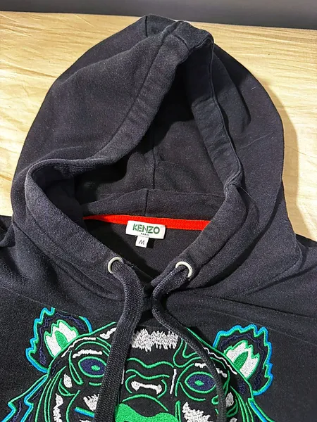 Moletom Kenzo Paris Tiger Capuz Preto Original Tam M