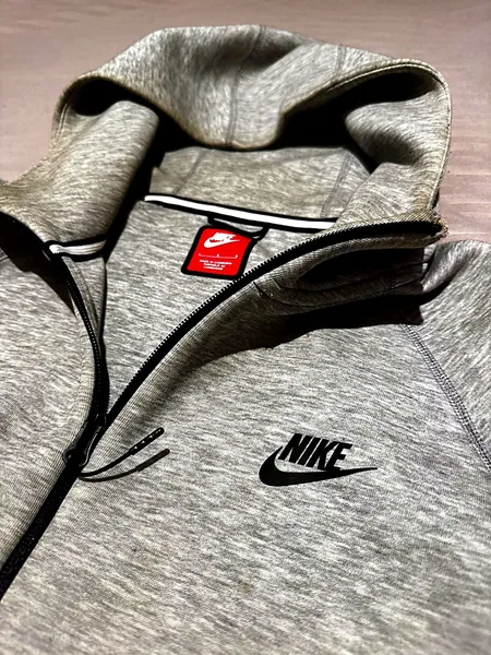 Moletom Nike Tech Fleece Windrunner Cinza Original Tam G