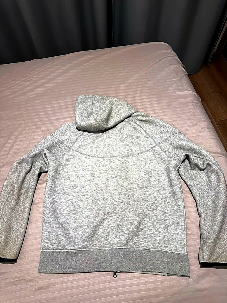 Moletom Nike Tech Fleece Windrunner Cinza Original Tam G