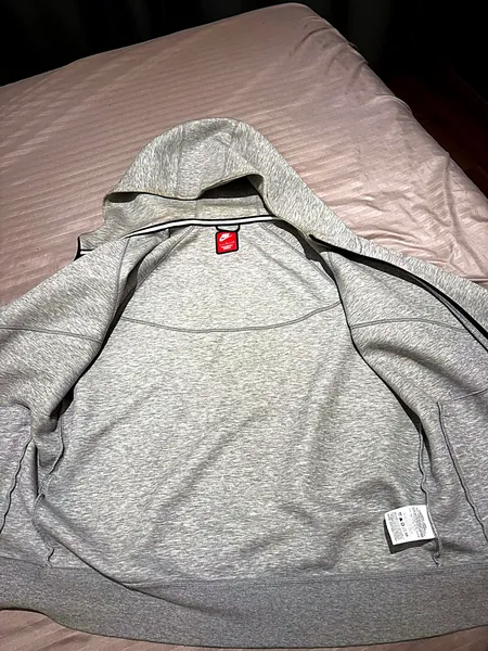 Moletom Nike Tech Fleece Windrunner Cinza Original Tam G