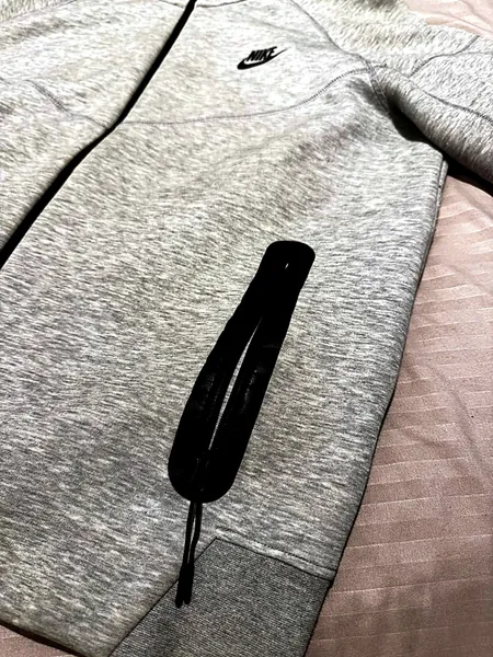 Moletom Nike Tech Fleece Windrunner Cinza Original Tam G