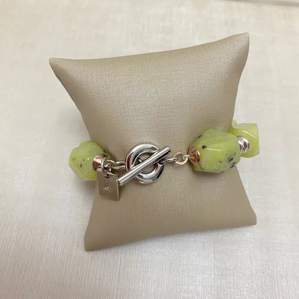 Pulseira com pedra jade amarela