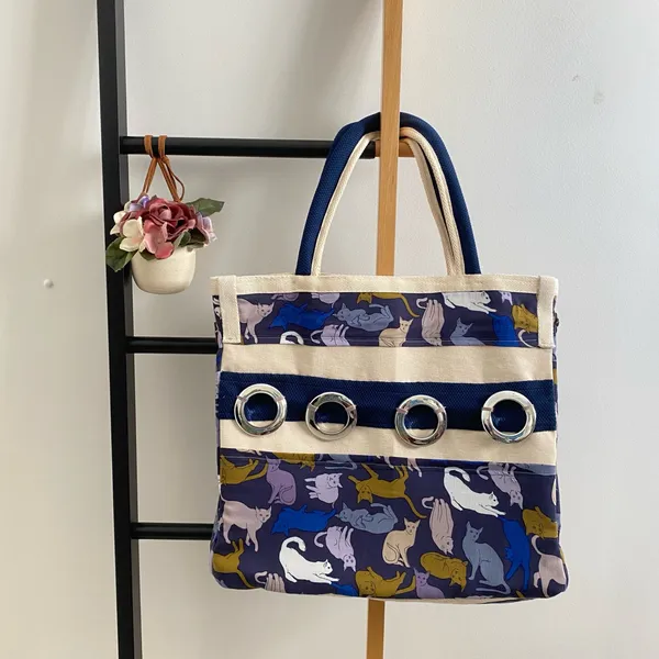 Bolsa grande em juta e viscose forrada
