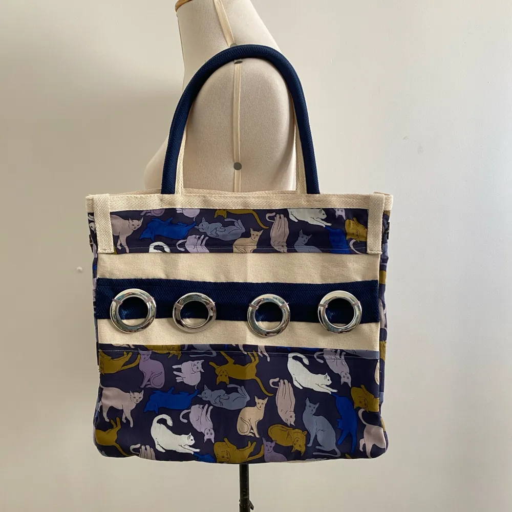 Bolsa grande em juta e viscose forrada