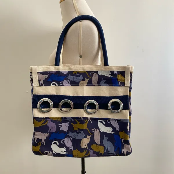 Bolsa grande em juta e viscose forrada
