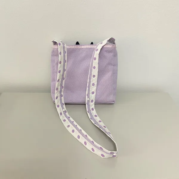 Bolsa infantil transversal com tema gatinho