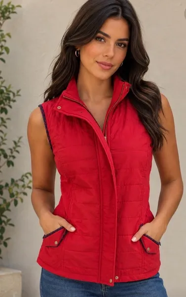 Colete vermelho da Stroke.        G