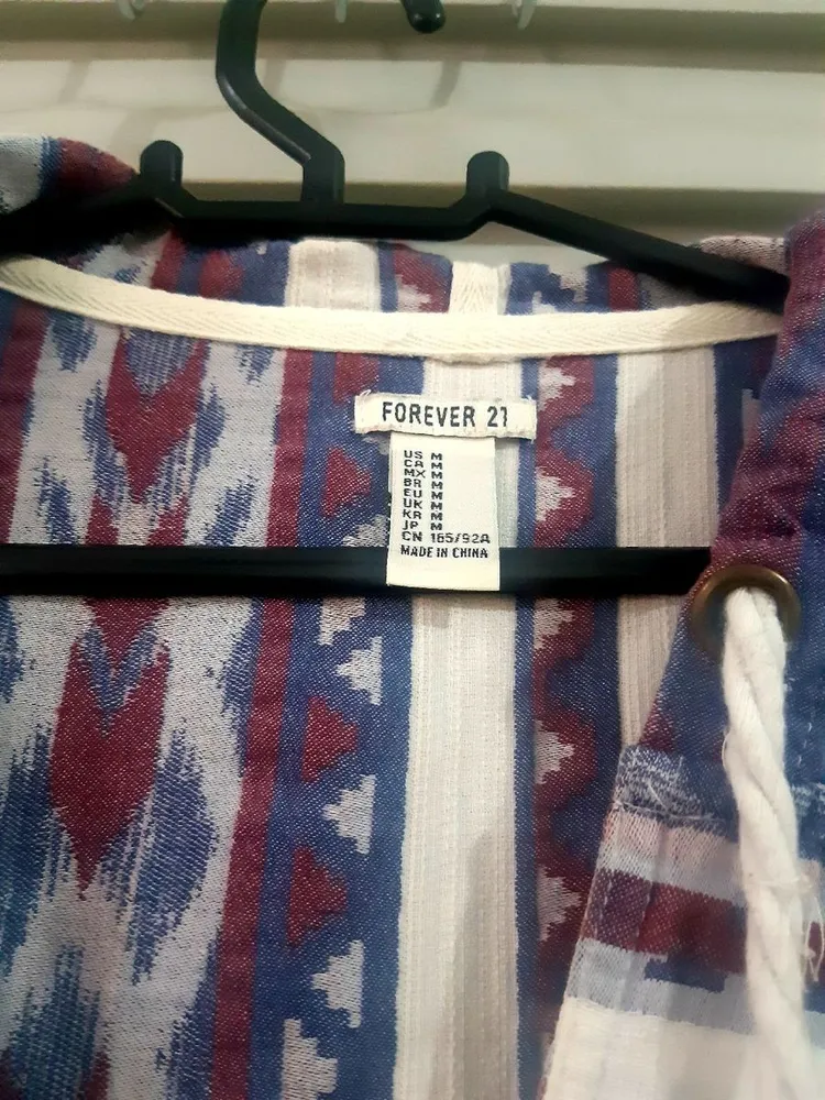 blusa em algodão, capuz e bolso canguru forever