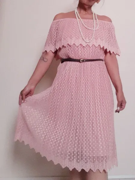 vestido de festa renda ombro a ombro